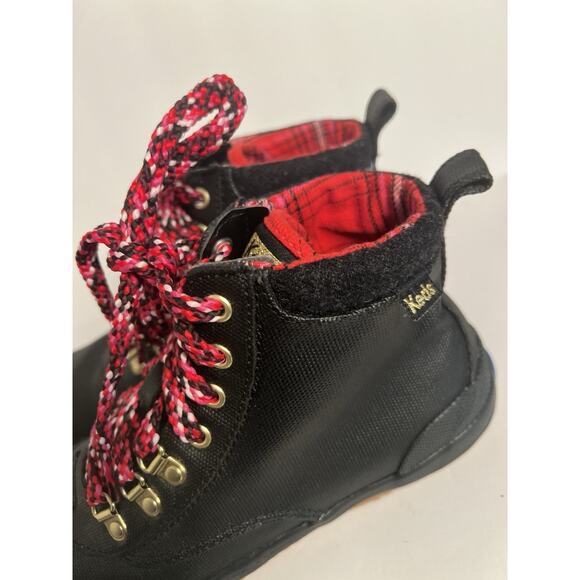 Keds Scout Boot III Waterproof Canvas Black Plaid Lined Ankle Boot Sz 8 Boho - Picture 6 of 9